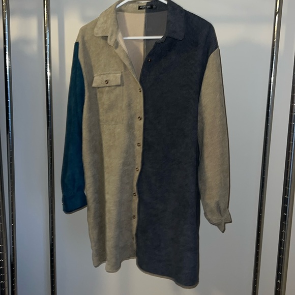 Corduroy color block dress size 8 - Nasty Gal - Picture 2 of 2
